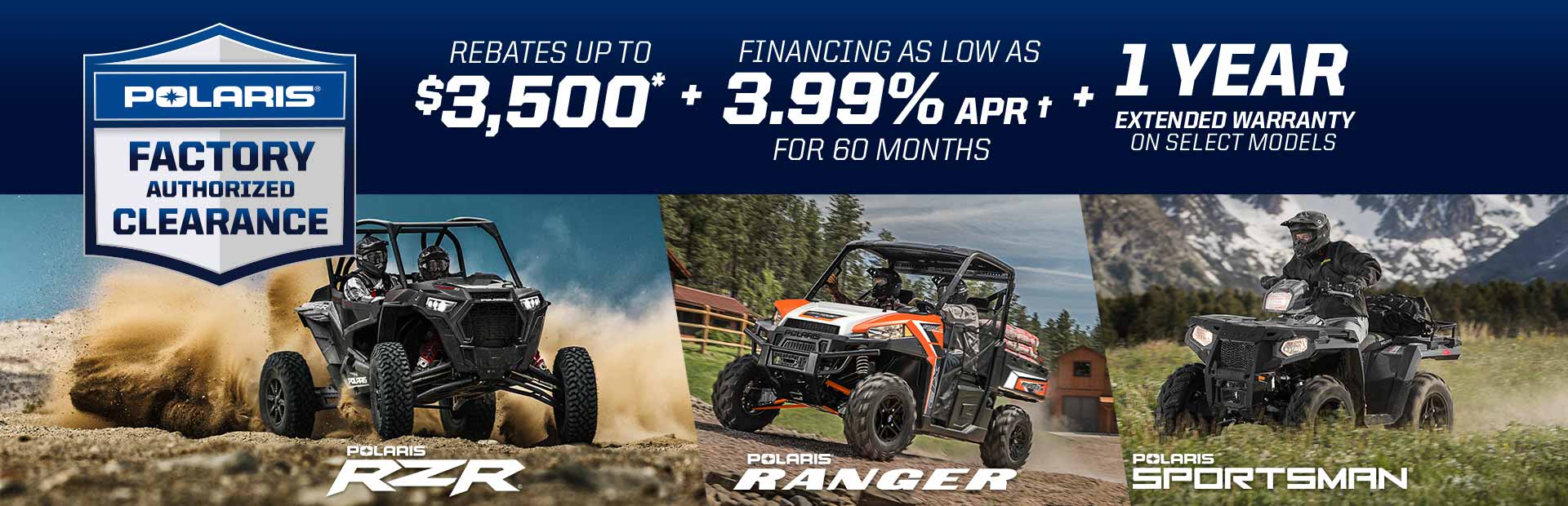 Polaris Industries: Factory Authorized Clearance